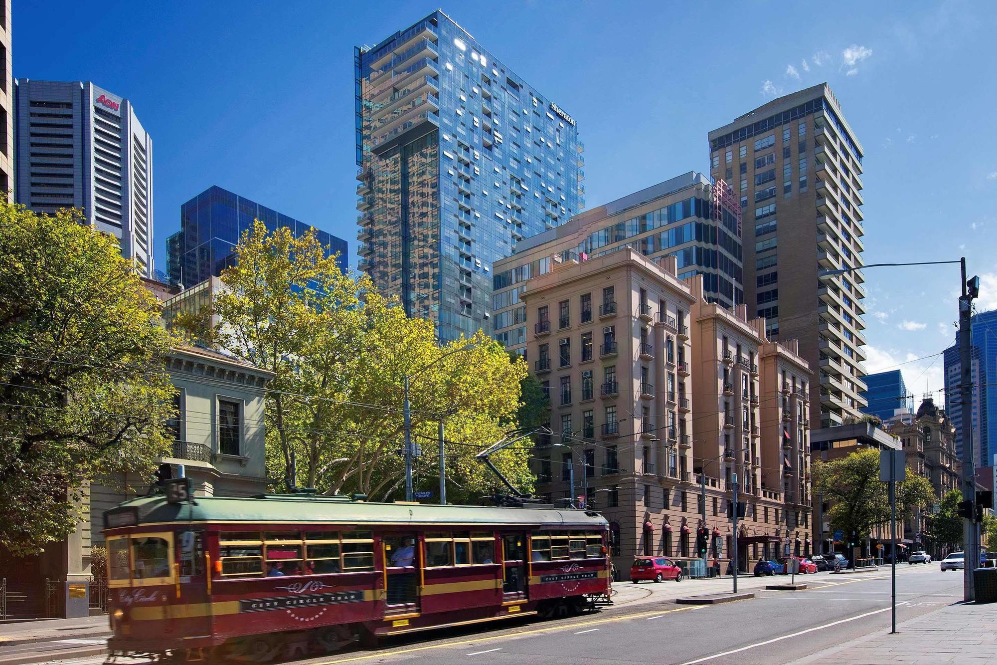 Sheraton Melbourne Hotel Buitenkant foto The proposed tram interchange at the corner of Collins and King Streets.